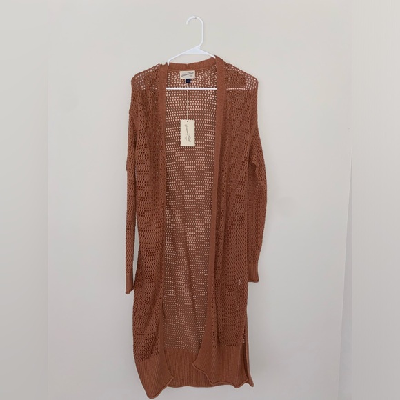 Universal Thread Crochet Open Knit Long Duster Cardigan Size XS NWT - Picture 3 of 7